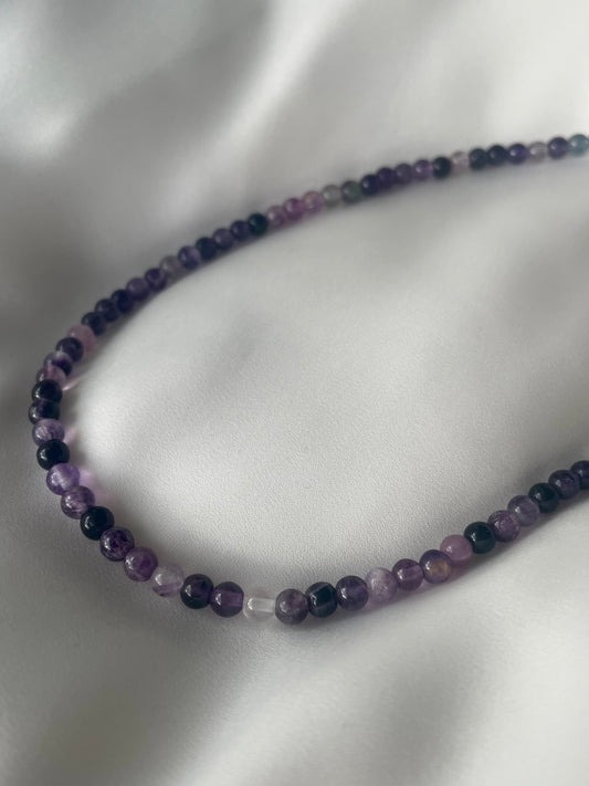 purple fluorite necklace