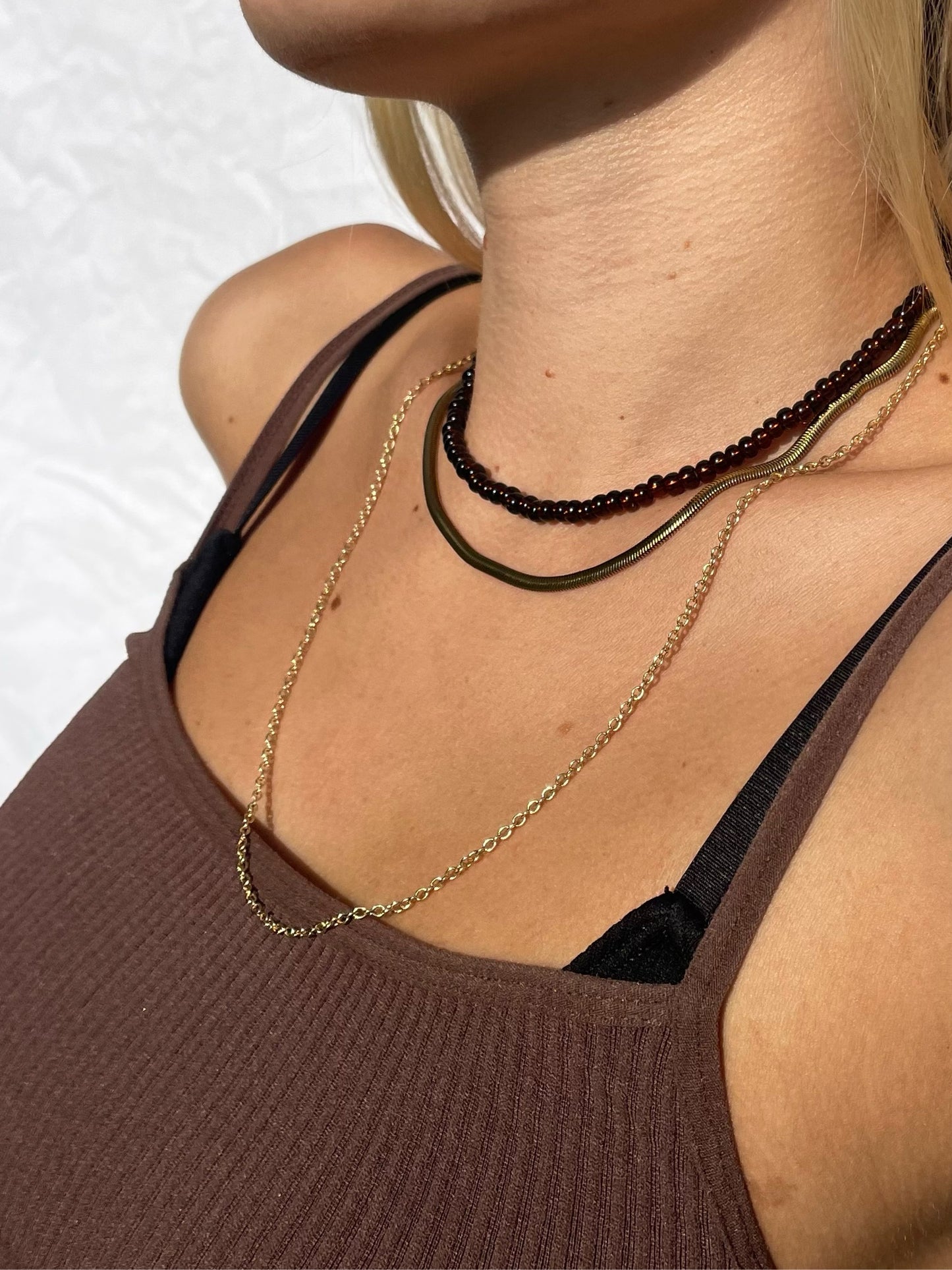 "espresso" necklace